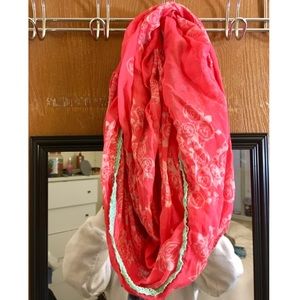 Floral infinity scarf